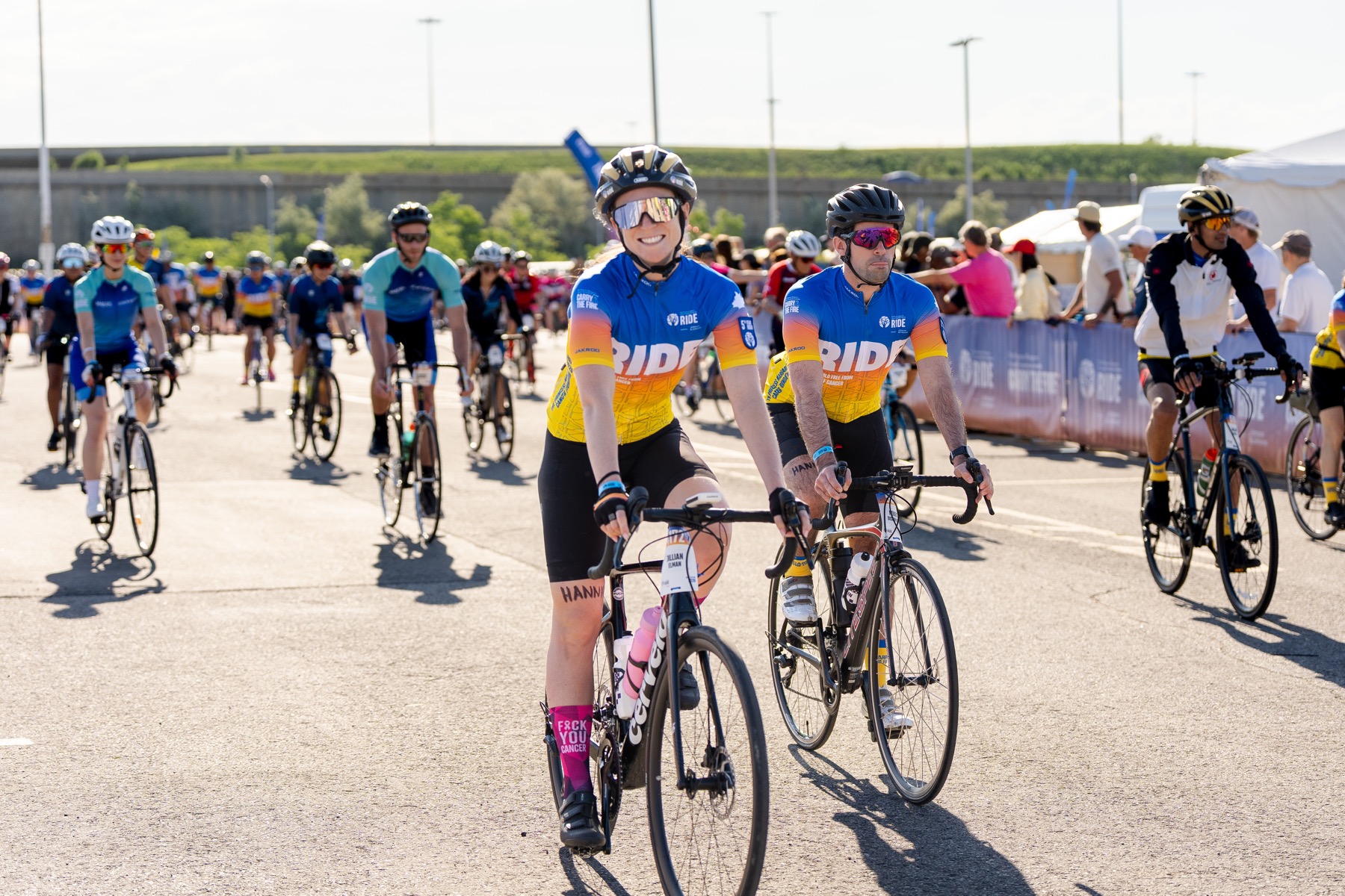 Riders set off together at the 2026 Ride